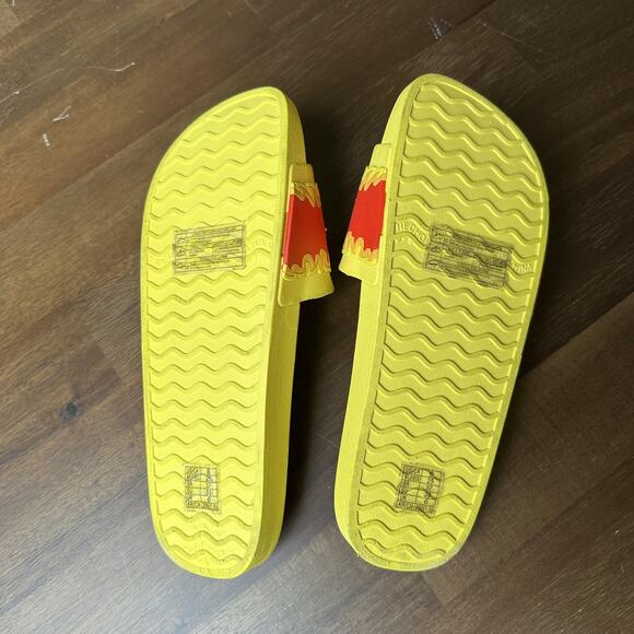 Forever 21 Flamin' Hot Shoes Womens Size 8 Yellow Chester Cheetah Slide Sandals - Picture 4 of 10